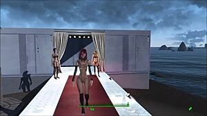 fallout 4 fashion with sexy lingerie, wow!
