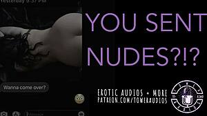 Erotic audio where you send nudes to daddy in roleplay scenario
