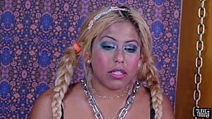 Olive Skinned Teen Sub Deepthroats Cock