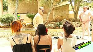 Wild German Orgy with Salma de Nora in Hardcore Blowbang Casting