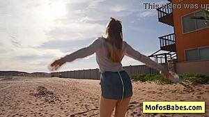 Sahara Skye Blows Charles Dera At Beach