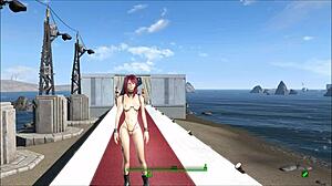 fallout 4 fashion with sexy lingerie, wow!
