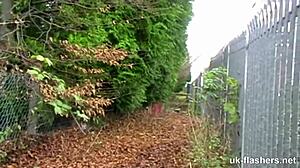 The british lassie pisses and masturbates in public with toys