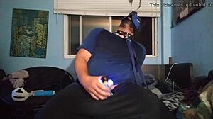 Man Uses Chastity Cage For Masturbation Session