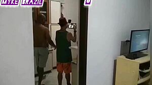 Fernanda Chocolate Fresh from Gym Craves Intense Action with Husband Lehxkobra on Sheer.