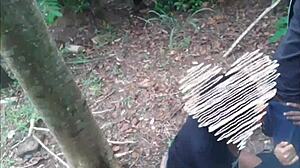 Naughty Couple Fucks in Forest Outdoors!