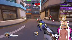 Vtuber lewdneko plays overwatch and gets spanked part 2 game anime hentai spanking