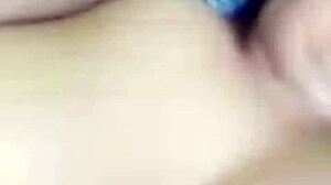 Horny fat woman shows body on video call