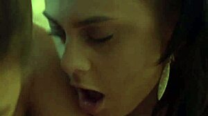 In POV scene, Maria Jade and Nikko Jordan perform double blowjob on big cocks