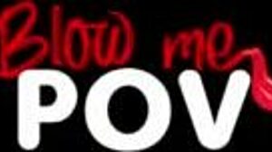 POV two step-sisters choke on double blowjob