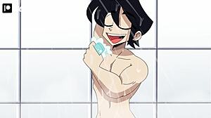 Audrey's Shower Scene with Big Tits and Monster Cock in Hagen Toons