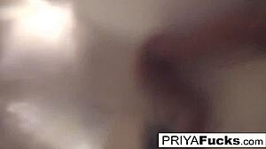 Priya Rai masturbates her big tits and pussy