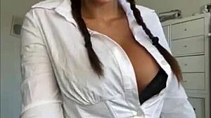 susy gala in cosplay uses big dildo