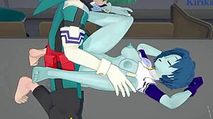 Toru hagakure and kaoruko awata bubble girl with izuku midoriya in intense sex - my hero academia hentai