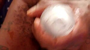 Hallelujah jerks his big black cock close-up 😍