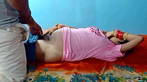 Pregnant indian woman gets gentle fingering action