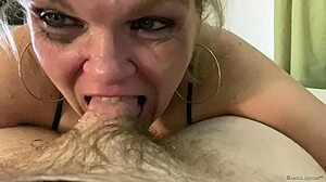 Jenna Jaymes gags on big cock in motel deepthroat blowjob!