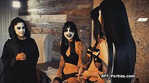 ritual filming escalates into a wild fuck party