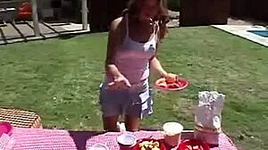 Little April's Public Picnic Pleasure