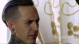 Horny Tranny Agent Fucks My Ass