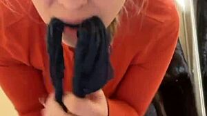 Teen BBW Masturbates Pussy With Vibrator In Public Close-Up