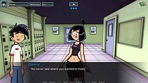 Having fun in shower with Amity Park