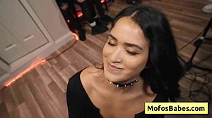 Nia Bleu Sucks Monster Cock