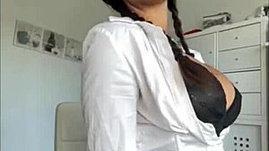 susy gala in cosplay uses big dildo