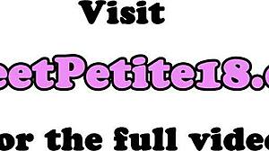 Liten 18+ flätad tonåring 18+ blåser styvpappa