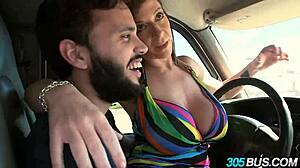 I got Sara Jay’s huge ass pounded hard on the 305bus for cash