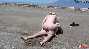 Stranger dogging bareback.