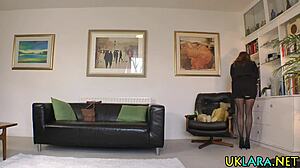 british ginger eats pussy in stockings masturbation scene