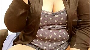 Sexy Latina With Big Tits And Boobs Plays With Her Huge Breasts Sensually