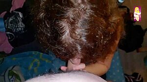 amateur wife sucks big cock for explosive cumshot on tits!