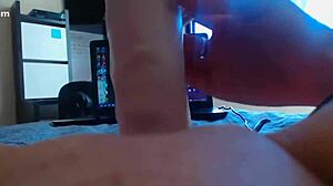 I watch this amatuer milf with tatoos and piercings ride a dildo