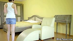 russian teen 18+ masturbates alone in high definition