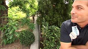 dirty blonde wants cum on her ass after assfucking and blowjob