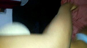 my first homemade interracial cum on pussy