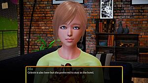 My new family plays a game together at home