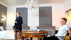 Russian teacher acts slutty