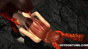 3D Babe Feels Intense Pleasure With Reptile Cocks