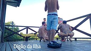 Fucking fat asses on balcony?