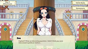 Lusty Buccaneers Hentai: Nami Exposes Huge Tits At Night.