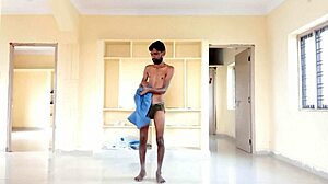 Rajesh playboy 993 striping masturbating dick spanking moaning and cumming in the paper cup.