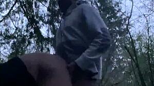 Ebony Bbw Pornstar Gets Fucked Doggystyle On Hiking Trail At Night In The Woods