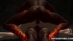 3D Babe Feels Intense Pleasure With Reptile Cocks