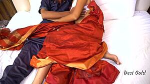 Newly indian couple honeymoon fucking