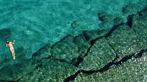 Drone captures babe’s exhibitionism on nudist beach. What a view!