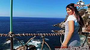 Spanish latina teen gets outdoor anal from German tourist in pov. Just wild stuff!