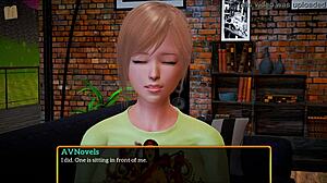 My new family plays a game together at home